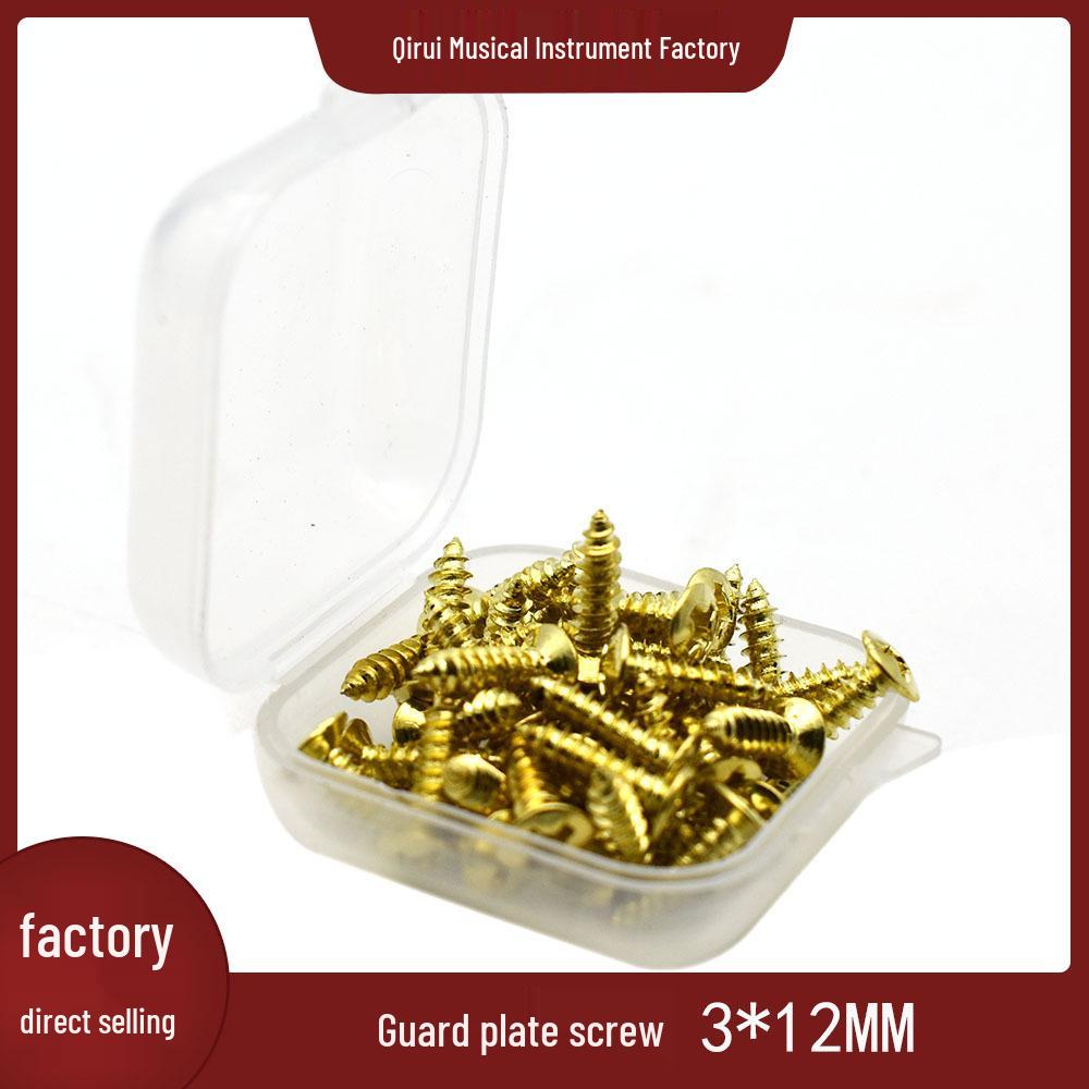 

50 Electric Guitar/Bass Pickup & Panel Screws, 3x12mm, with Box Black