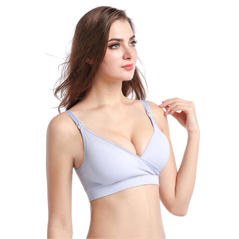 Plus-size nursing bra with front clasp French style for pregnant women and nursing mothers