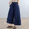 plus size Vintage high waist casual loose Women summer  jeans denim wide leg Pants