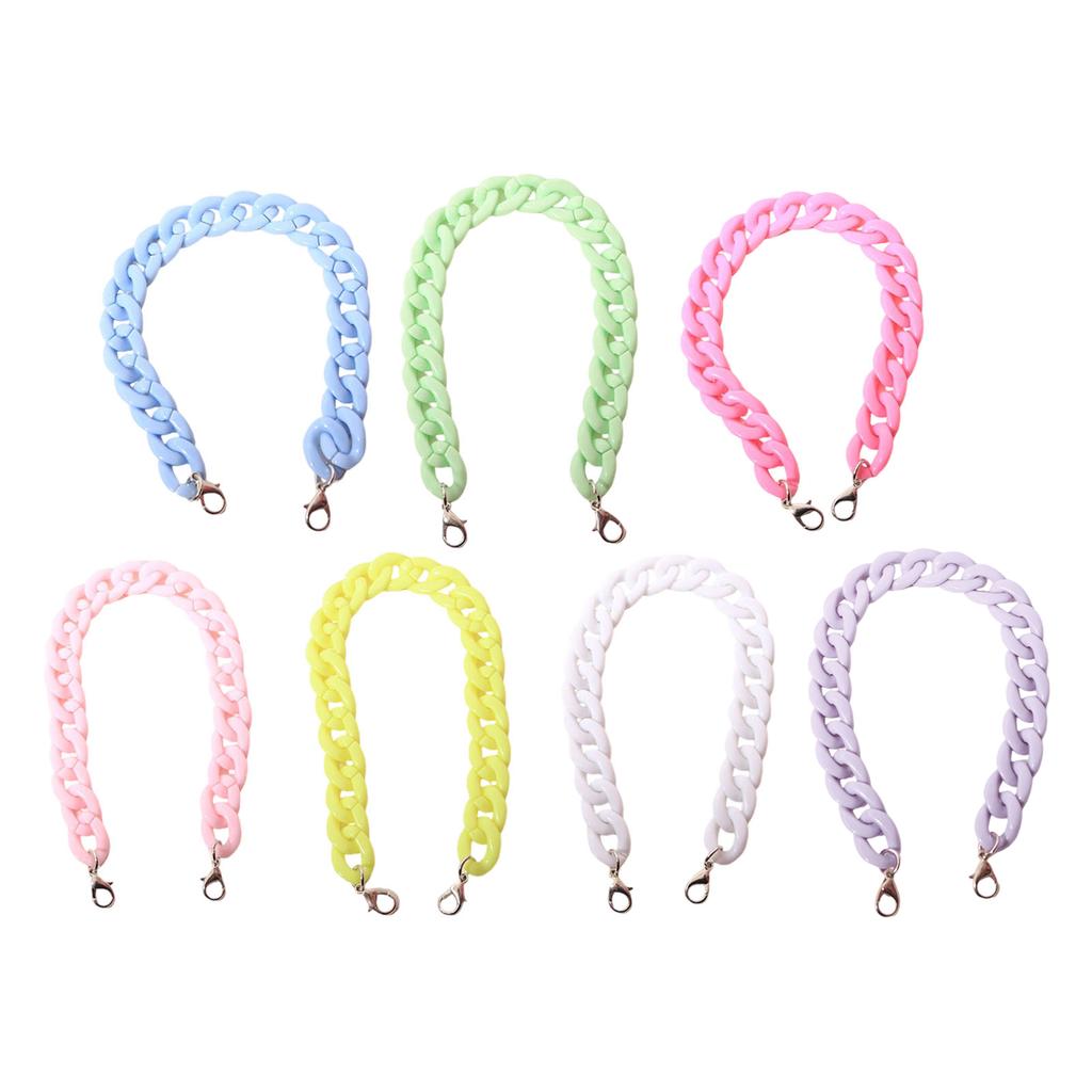Replacement Acrylic Chain Shoulder Strap 60cm Long Handbag Chains Handle Straps for Women Shoulder Bag Purse Making