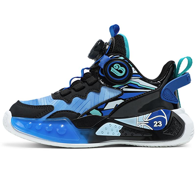 

32-41 Детские модные легкие дышащие вращающиеся кнопки баскетбольные кроссовки спортивная обувь кроссовки для бега для девочек 41 синий