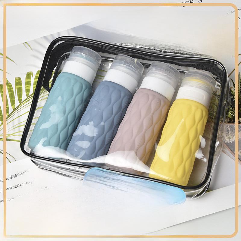 

Портативна силіконова пляшка гелю для душу та лосьйону 100ml; one storage bag