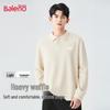 Baleno Herren Waffelstrick Langarm Poloshirt
