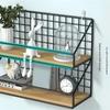 Kreativní nástěnné police, Závěsné železné úložné regály do ložnice, Úložné koše, Závěsná police, Organizace domácnosti