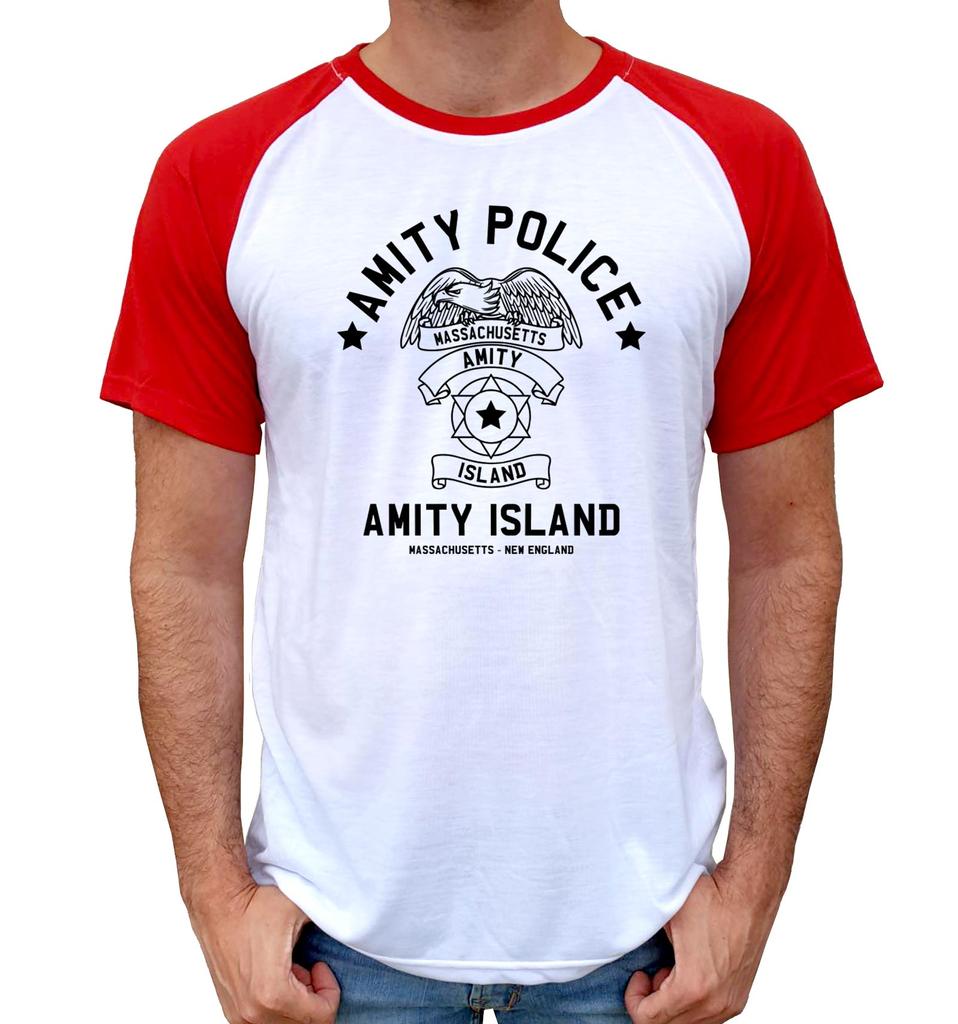 T-Shirt Jaws Bi-colore - Amity Police 