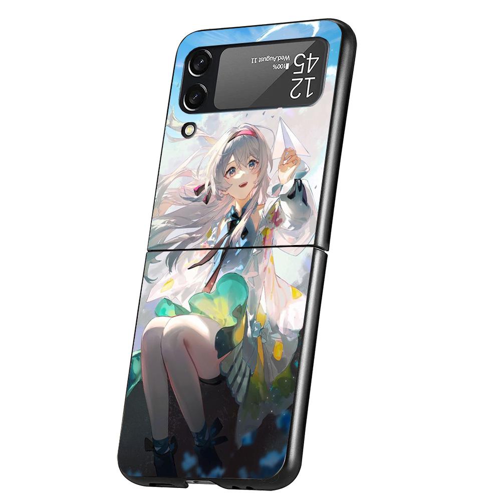 Honkai Star Rail Firefly Cover Phone Case For Samsung Galaxy Z Flip 7 6 5 4 3 5G Flip7 Flip6 Flip5 Flip4 Flip3 Black Fundas Shel