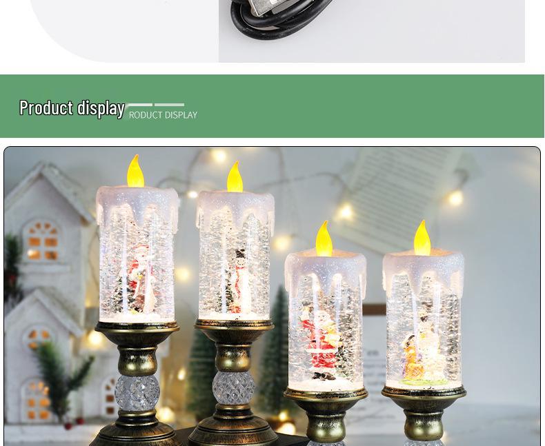 Musical Christmas Crystal Candle Light Decoration for Kids' Birthday & Holiday Gifts