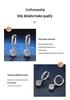 PT950-Plated S925 Sterling Silver Moissanite Four-Prong D-Color Earrings for Women