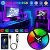 Tiras de Luces de Ambiente de Fondo RGB 5050 Color Bluetooth 5v Set de Luces TV Mesita de Noche Barra Luz de Ambiente Decoración de Iluminación