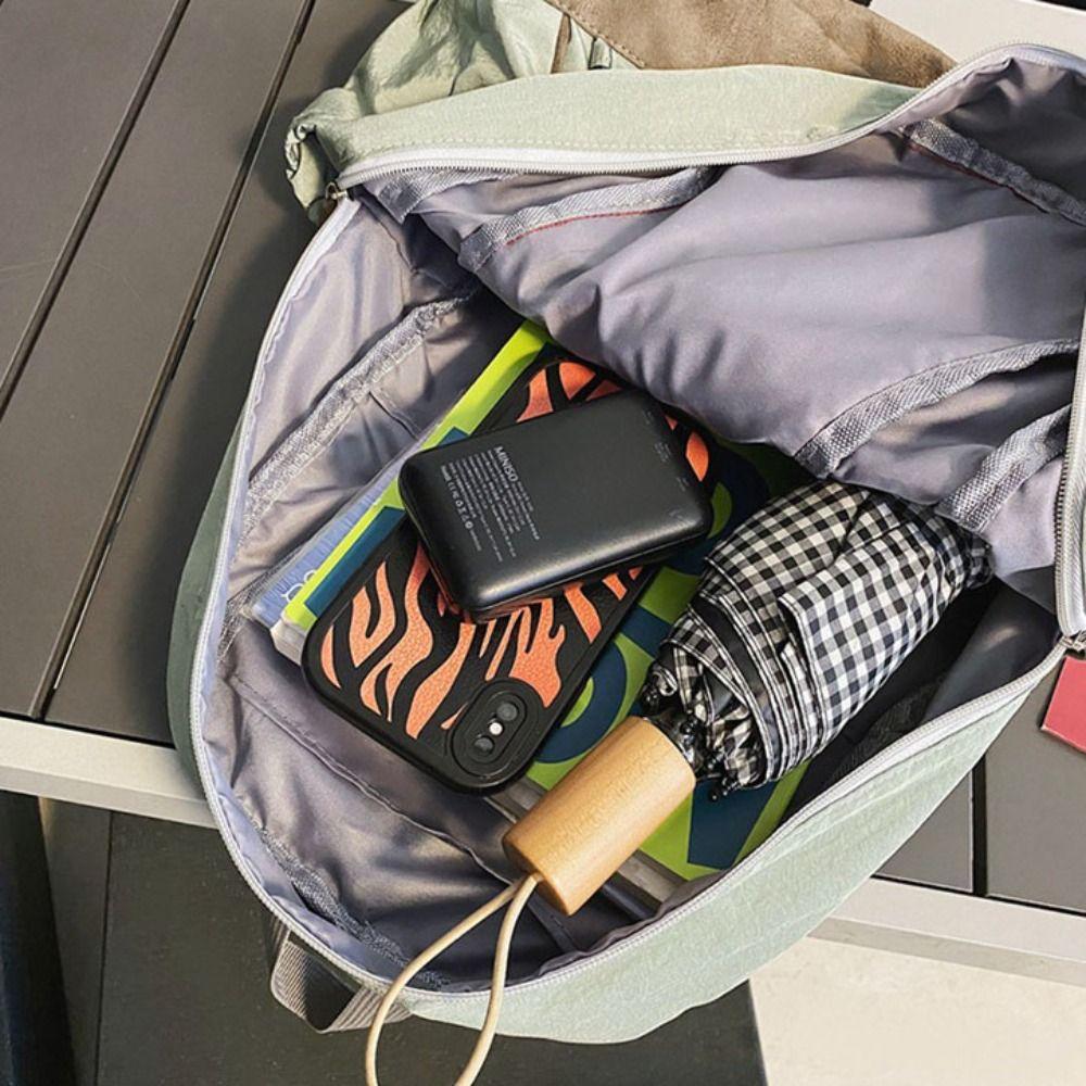 Polyester Trendy Ins Backpack Embroidery School Bags Casual Schoolbags Unisex