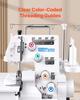 Serger Overlock Sewing Machine, 1250 Stitches Per Minute, 3 and 4 Thread Capability, with LED Light and Strong Suction Feet, Heavy-Duty Metal Frame
