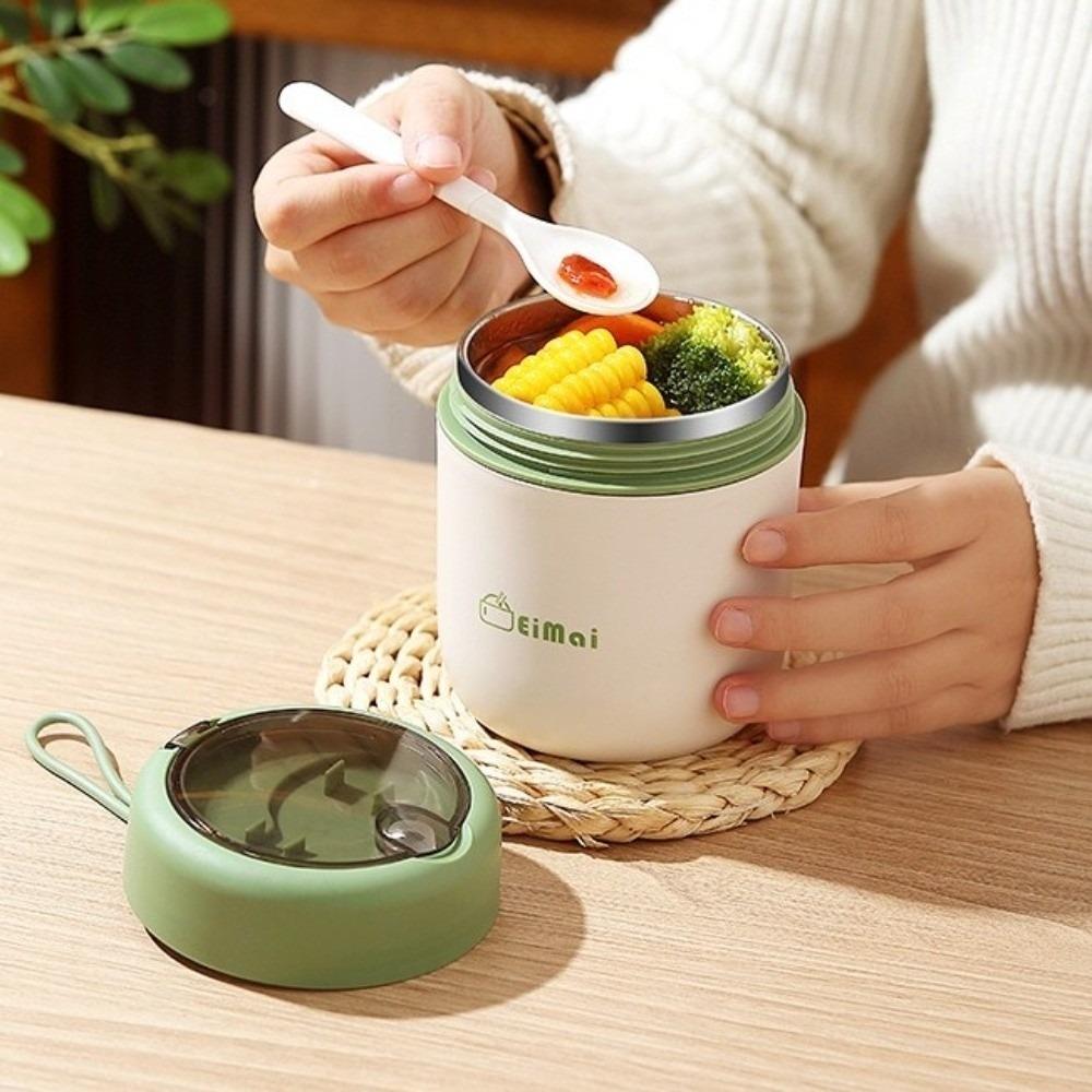 680ml Thermal Lunch Box with Spoon Thermal Jar Food Container Insulated Food Container  Home Use