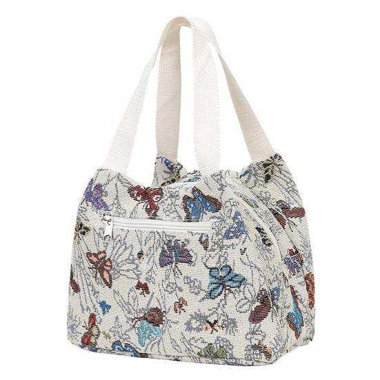 Waterproof Lunch Bag Stylish Floral Lunch Tote Portable Lunch Box Carrier for Women Commuting Picnic Camping