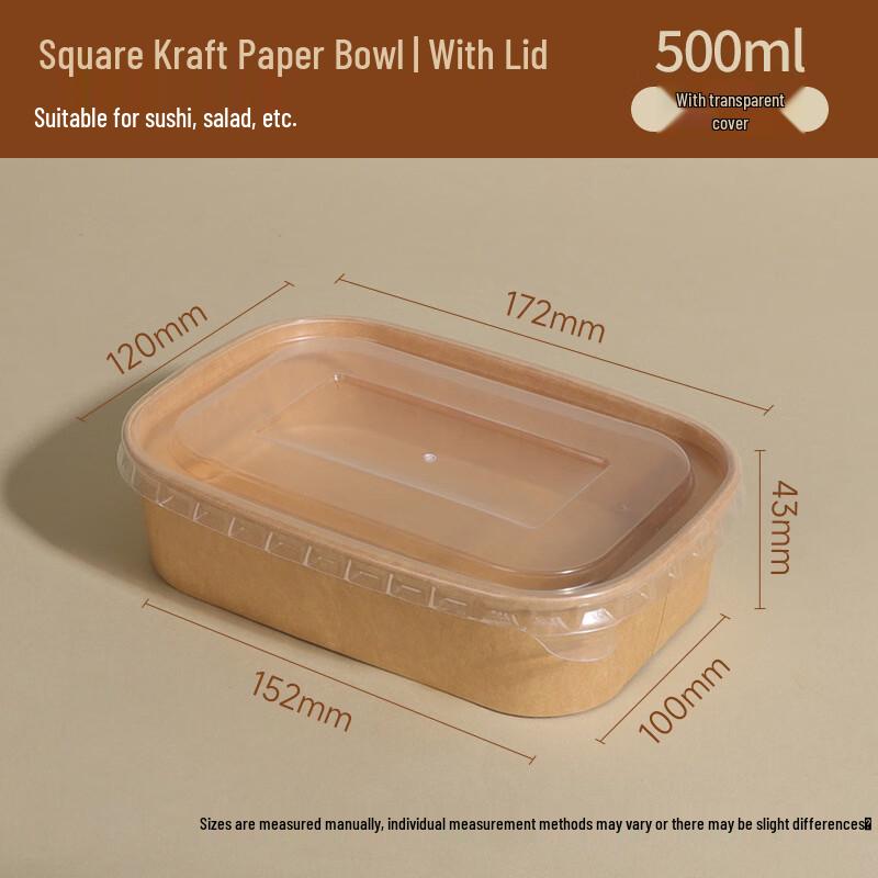 Guyue Tiancheng Disposable Kraft Square Takeaway Boxes with Lids