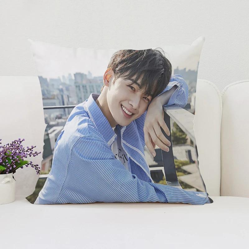 Decorative Pillow Cover 45x45 Cushions Covers C-Cha Eun Woo Fan Gifts Bed Pillowcases Cushion Cover 50x50 Home Decoration Cases