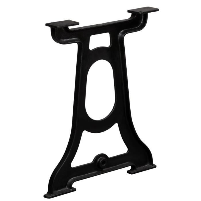 Pieds de table - vidaXL - Cadre en Y - Fonte - Noir - Style industriel