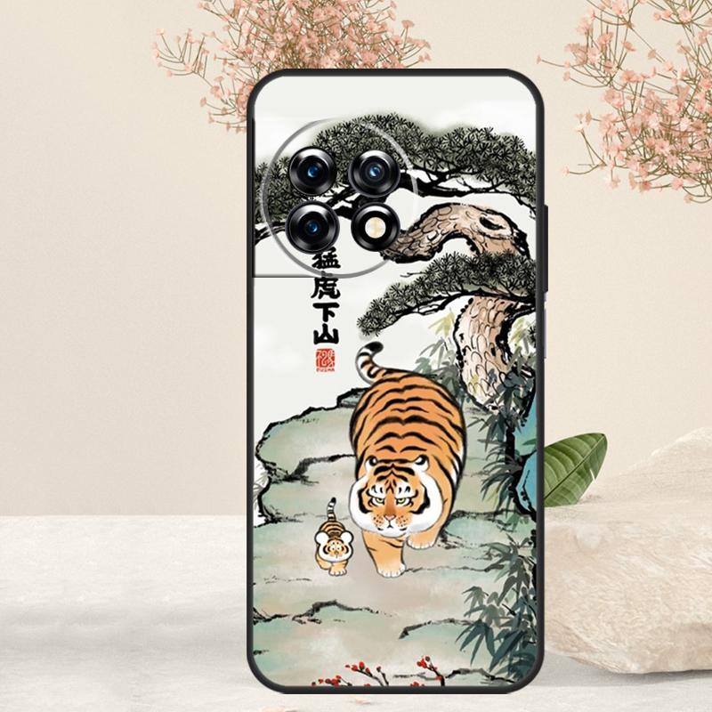 Cartoon Fat Tiger Case For OnePlus 15 R 13T 13 13R 12 12R 11 10R 10T 10 Pro Nord 5 CE 4 2 3 Lite N20 N30 Cover