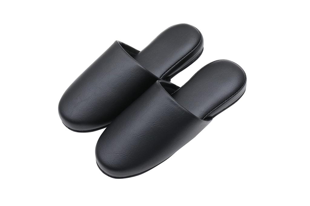 TOKYO SLIPPER Antibacterial Vinyl Hanging Slippers of Antibacterial Front Guest Slippers for Business Use and Guests Leather-Look Slippers, [Set 5]