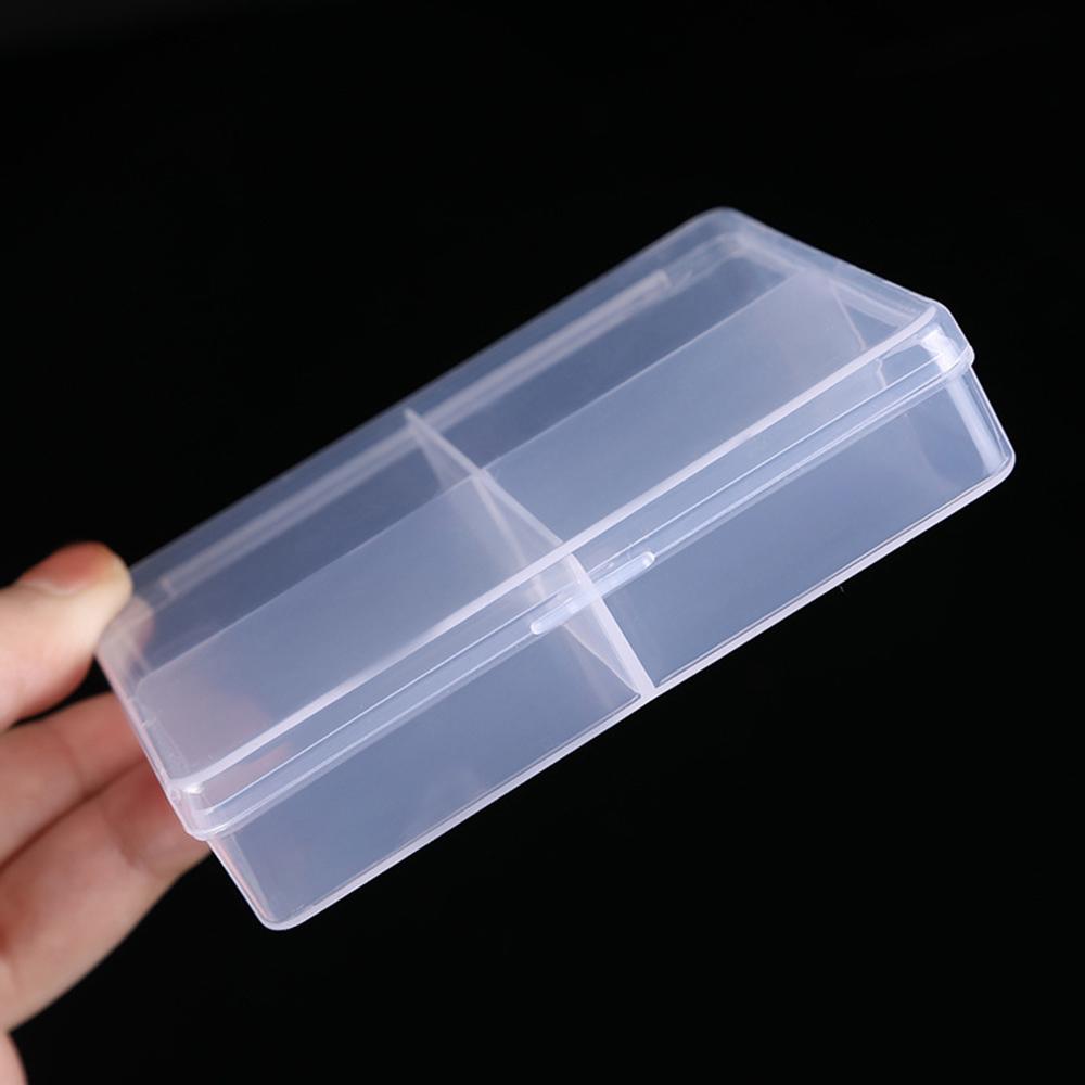 1PC Transparent Plastic Storage Box 4 Grids Translucent Box Packing Box Storage Box Dustproof Strong Jewelry Case Container
