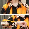 2025 Fashion Office Lady Printed Shirts Spliced Leopard Long Sleeve Chiffon Shirts Women Tops Leopard Button Blouse Women Clothing 8092 50