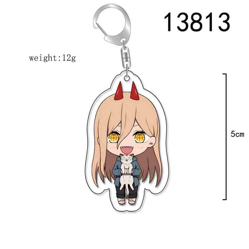 Chainsaw Man Acrylic Keychain featuring Denji, Pochita, Makima, Hayakawa. In Stock