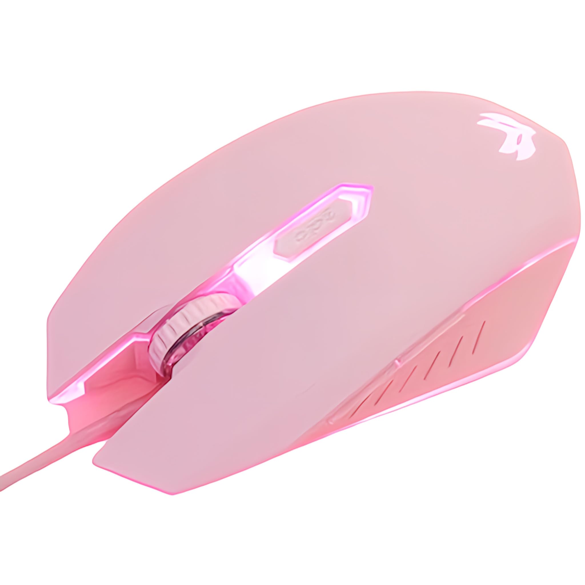 

Дротова світлодіодна ігрова миша з 2 кнопками чутливості вперед і назад [Small Lab] Кнопки, Рожева, Регулювання, 1200dpi, 1600dpi, 2400dpi, 3600dpi, рожевий