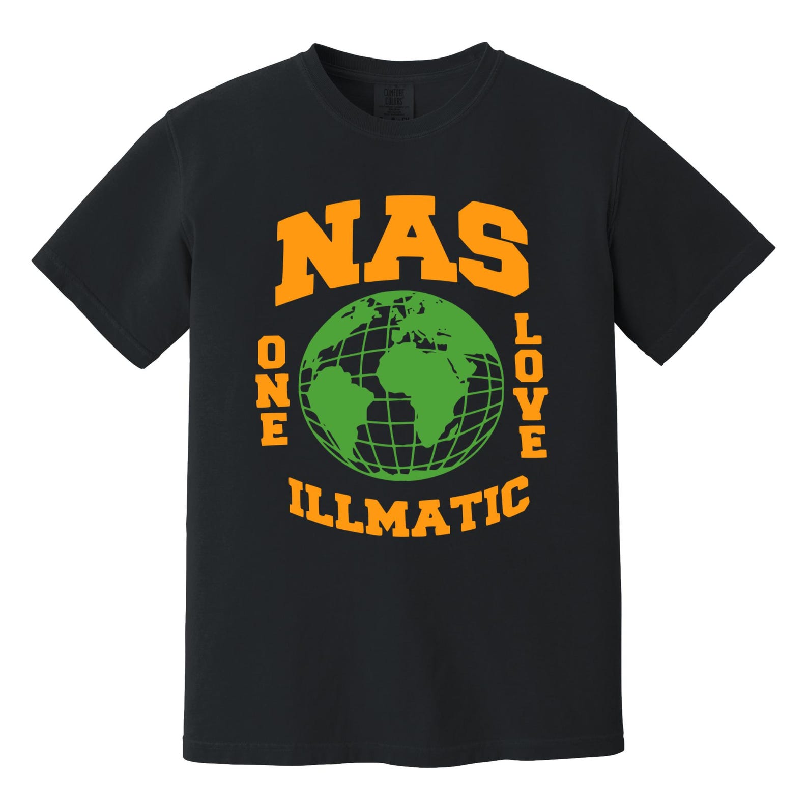 Nas Heavyweight T-Shirt - Illmatic, One Love, The World Is Yours, Classic 90s Boom Bap Hip Hop 4XL