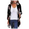 Summer Ladies New Chiffon Beach Skirt Blouse Vacation Style Leopard Print Cardigan Casual Sunscreen Clothing