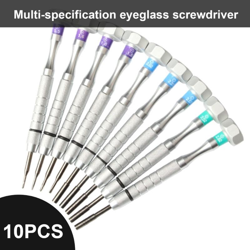 Schraubendreher-Set für Brillenreparatur, rutschfester Griff, Stahlkopf, tragbares Werkzeugset kompatibel für Sonnenbrillenwartung