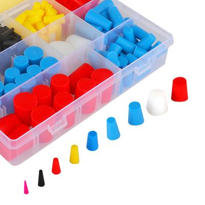 250pcs Various Sizes Fixed Silicone Rubber Stopper Plug Natural Rubber End Cap for Sealing Parts Multiple Sizes Rubber Products