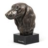 Dackel Langhaar, Wiener Hund, Dachshund - Hundestatue, Büste auf Steinsockel, Skulptur, Trophäe für Hundeausstellung der Marke Art-Dog
