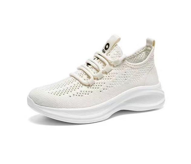 

Mesh sports women s 2025 spring and summer new Korean version of casual fly-woven lace-up comfortable and lightweight platform running shoes 40