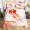 3D Octopus Sea Turtle Duvet Cover Retro Sailboat Crab Reptile Bedding Set Marine Mediterranean Style Jellyfish Comforter Cover