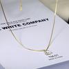 Exquisite Simple Popular Zircon Clavicle Chain Transparent Bag Pendant Necklace Clavicle Chain Wild Party Ladies Jewelry