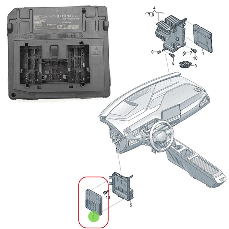 AUTO Fahrzeug Karosserie BCM Steuergerät 1EA937089H Erweitertes System Für ID3 ID4 ID5 ID6