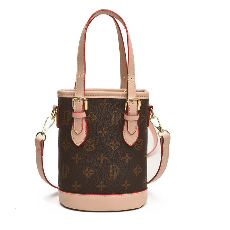 

High-end women s bags, new fashion temperament, versatile large-capacity bucket bags, women s portable shoulder messenger bags бежевий