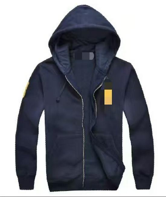 Men's Plus Size Cotton Zipper Sweatshirt - Big Horse Embroidery, Autumn/Winter Style, Long-Sleeve Casual Running Jacket