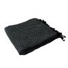 Fringed Knitted Effect Plaid 130 X 160 Cm Dark Grey Dune