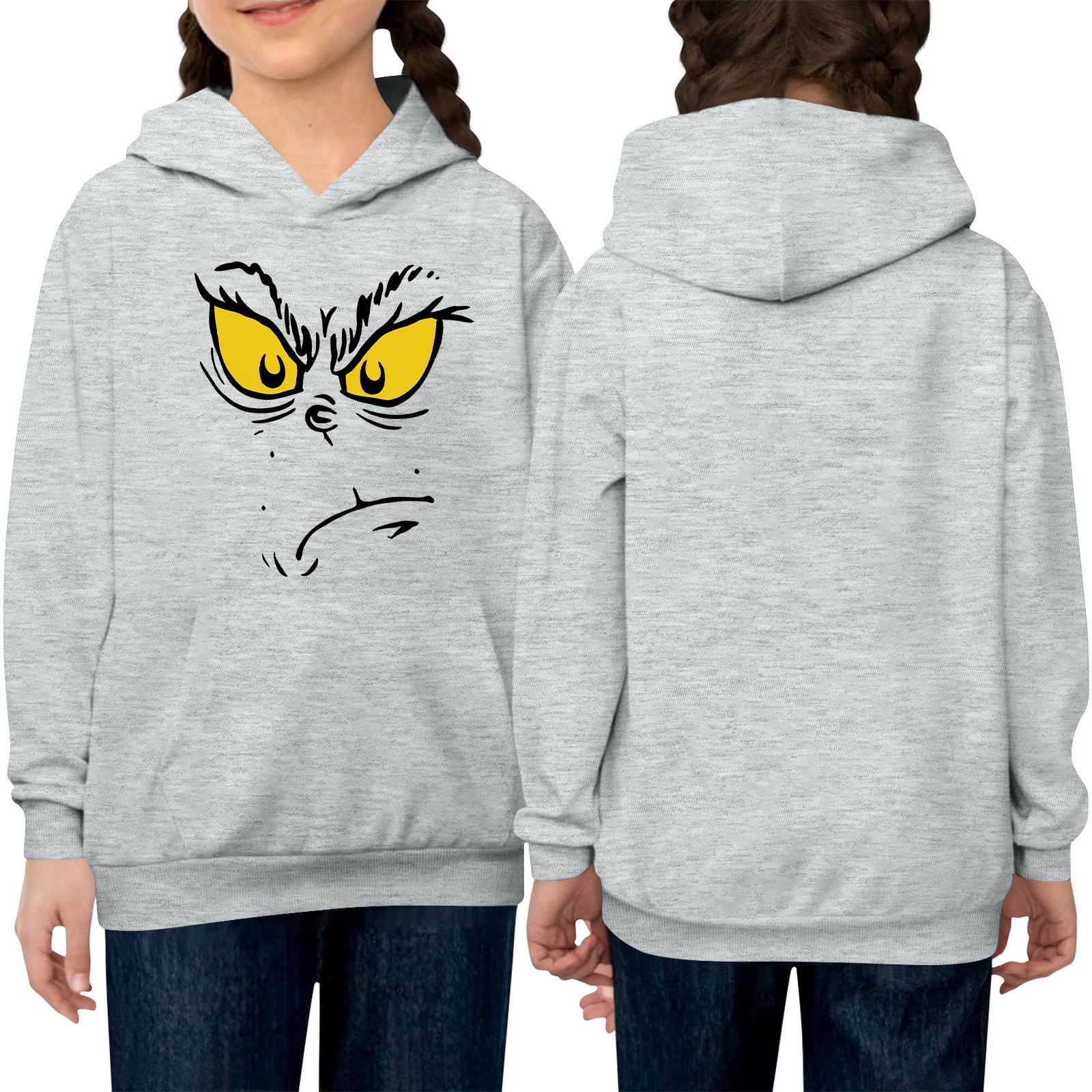 

Children s Long-sleeved Loose-fitting Pullover Hoodie With Drawstring And Solid Color 130