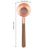 Black Walnut Handle Nature Walnut Spoons Red Copper Finish Coffee Measuring Scoop  Kitchen Use