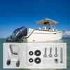 Boat Transom Mount Bracket for XNT 9 20, XNT 19 20 T, XNN 14 20 T, XIT 14 74 T Marine Transducer Installation, One Metal Hardware Set with Round