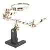 Adjustable Helping Hand Magnifier Magnifying Glass Jewelry Clamp Holder Stand 360 Degree Rotatable Lens with 2 Alligator