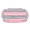 304 Stainless Steel Leakproof Lunch Box 3 Compartment Food Storage Container  For Picnics