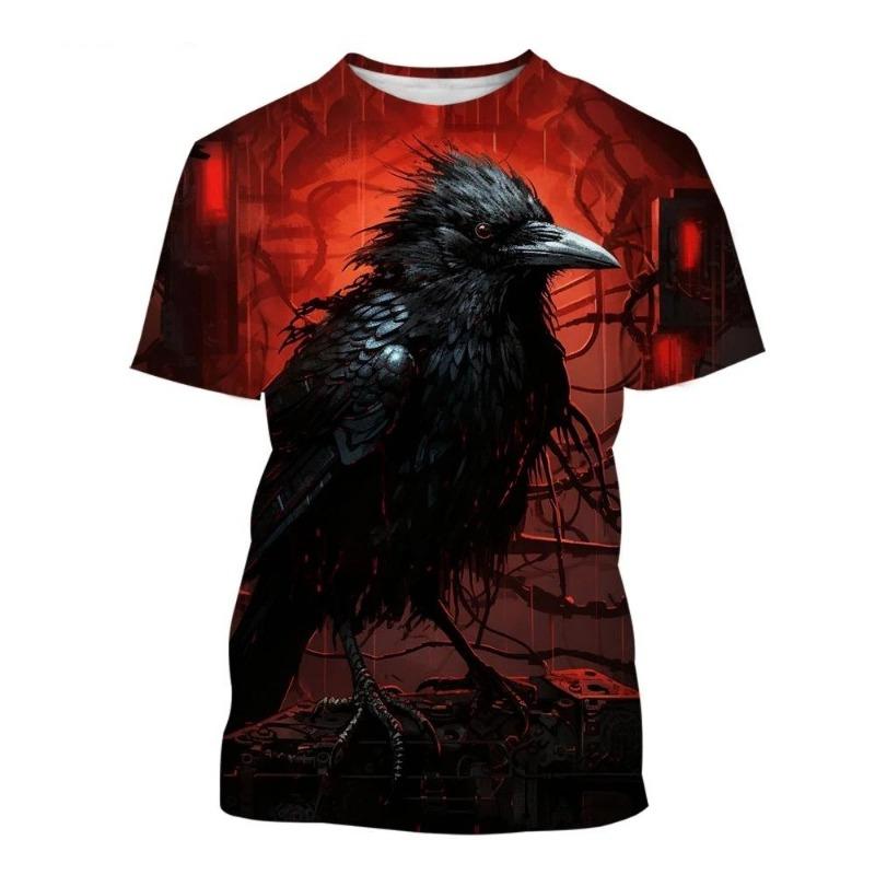 Men's T-shirt 3D Creative Animal Trend Versatile Design Printed Men's Harajuku Casual Short Sleeve T-Shirts Men’s