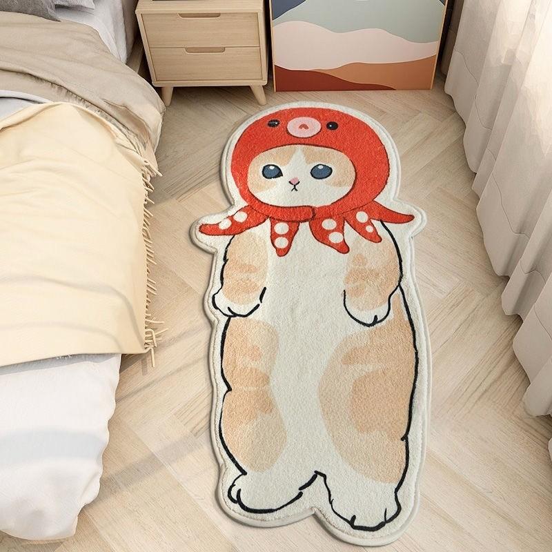 Tappeto Peluche Cartoon Mofusand con Design Stampato per Bagno Porta Ingresso Decorazione