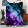 Dream Galaxy Flannel Mar Blanket Digital Printing Space Blanket Planet Sofa Blanket