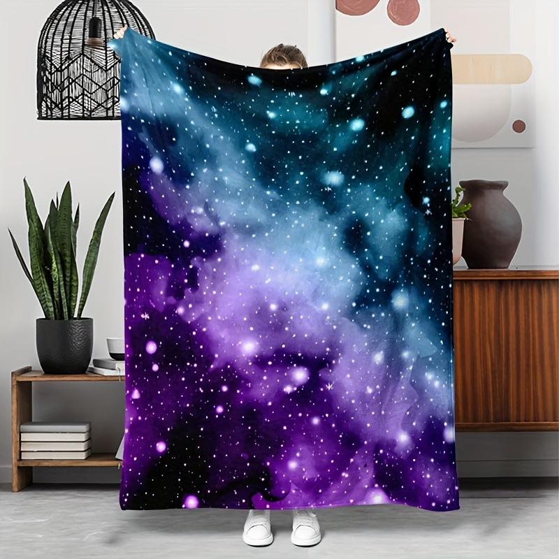 Dream Galaxy Flannel Mar Blanket Digital Printing Space Blanket Planet Sofa Blanket