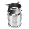 Wood Burning Camping Stove Stainless Steel Potable Backpacking Wood Stoves with Storage Bag for Tent Heating BBQ