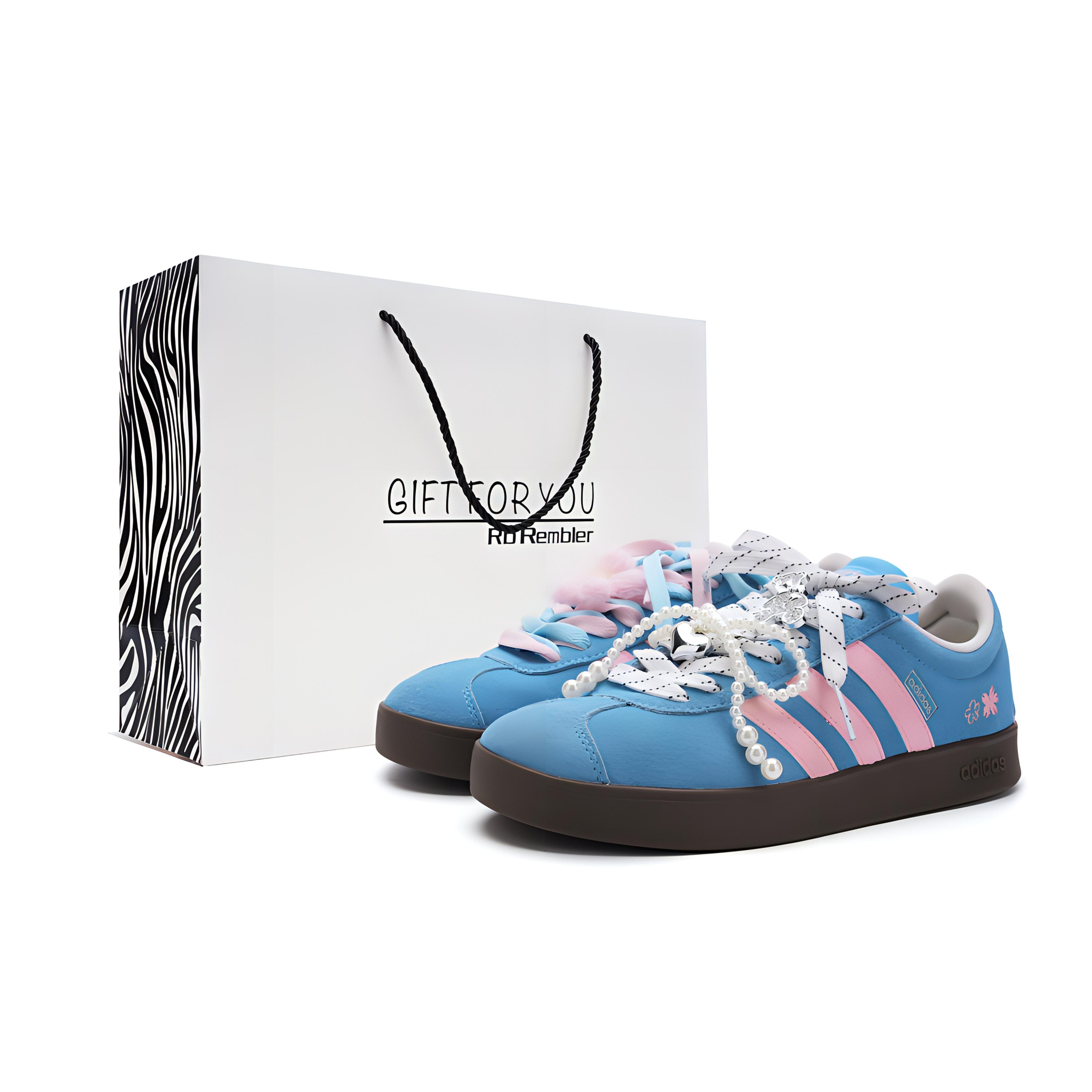 

Adidas VL COURT 2.0 Slip Resistant Low top Skateboard Shoes Unisex Blue JI0496(Team277-1S-BOX ) 45⅓