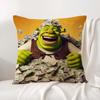 Funny Cartoon S-Shreks Pillow Case Natural Linen Organic Fabric Double-Sided Printing Breathable Perfect For Home Decor
